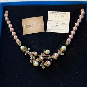 Heidi Daus "Vine and Divine" Beaded Crystal Drop Necklace